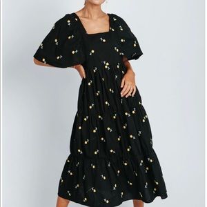 Piper and Scoot black embroidered dress- New with tags